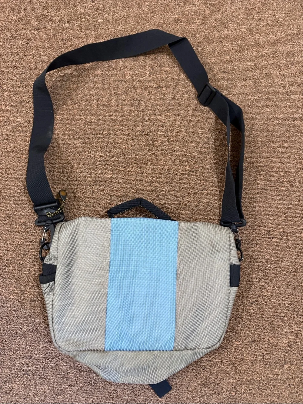 Vintage Timbuk2 Small Messenger Bag Gray Blue Crossbody Shoulder Bag